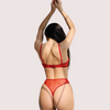 Sensual Red Bra &amp; Thong Set - Fully See-Through Design