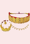 Kumauni Gold-Plated Guluband &amp; Nath Jewellery Set
