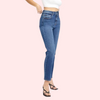 Women&#39;s High Rise Classic Slim Straight Denim Jeans