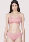 Wire-Free Women&#39;s Cotton Sports Bra Panty Set (2 pack)