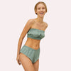 2-Pack Natural Flax Linen Ruffled Bandeau &amp; Vintage Knickers Set