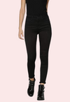 Women&#39;s Classic High Waist Royal Black Skinny Jeans