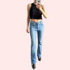 Women&#39;s Light Blue High Waist Denim Jeans
