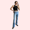 Women&#39;s Light Blue High Waist Denim Jeans