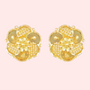 Pack of 2 Gold Finish Traditional Earrings Set for Women