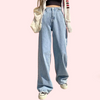 Women&#39;s Stylish High Waist Wide Leg Straight Jeans